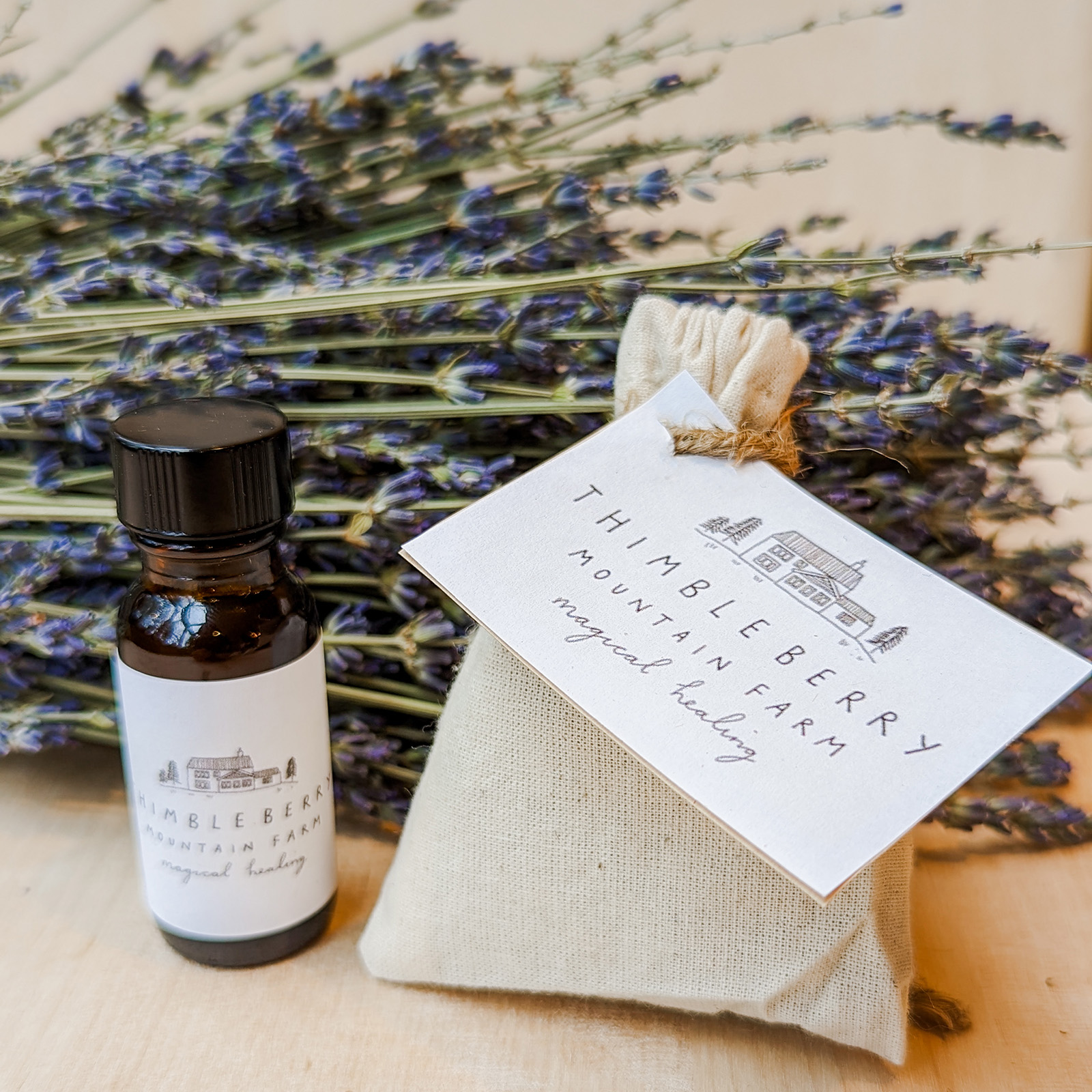 Lavender Sachet (1) + Essential Oil Combo Pack